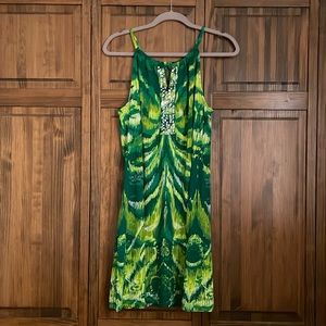 INC International Concepts Mini Dress in Green/Yellow NWOT